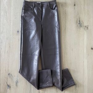 Aritzia Wilfred Melina High Rise Vegan Leather Y2K pants